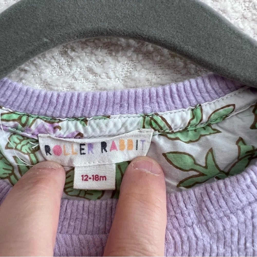 Roller Rabbit Infant Lavender Cotton Stretch Rib Shirt Size 12-18‎ Months
